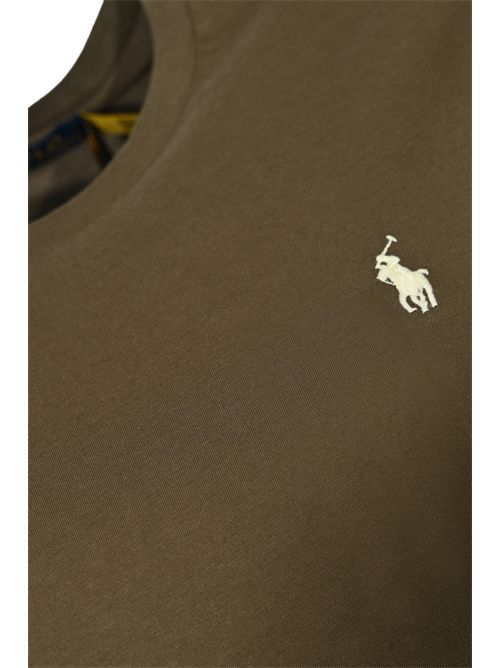 T-shirt in cotone con logo Brown POLO RALPH LAUREN | 211B14605011